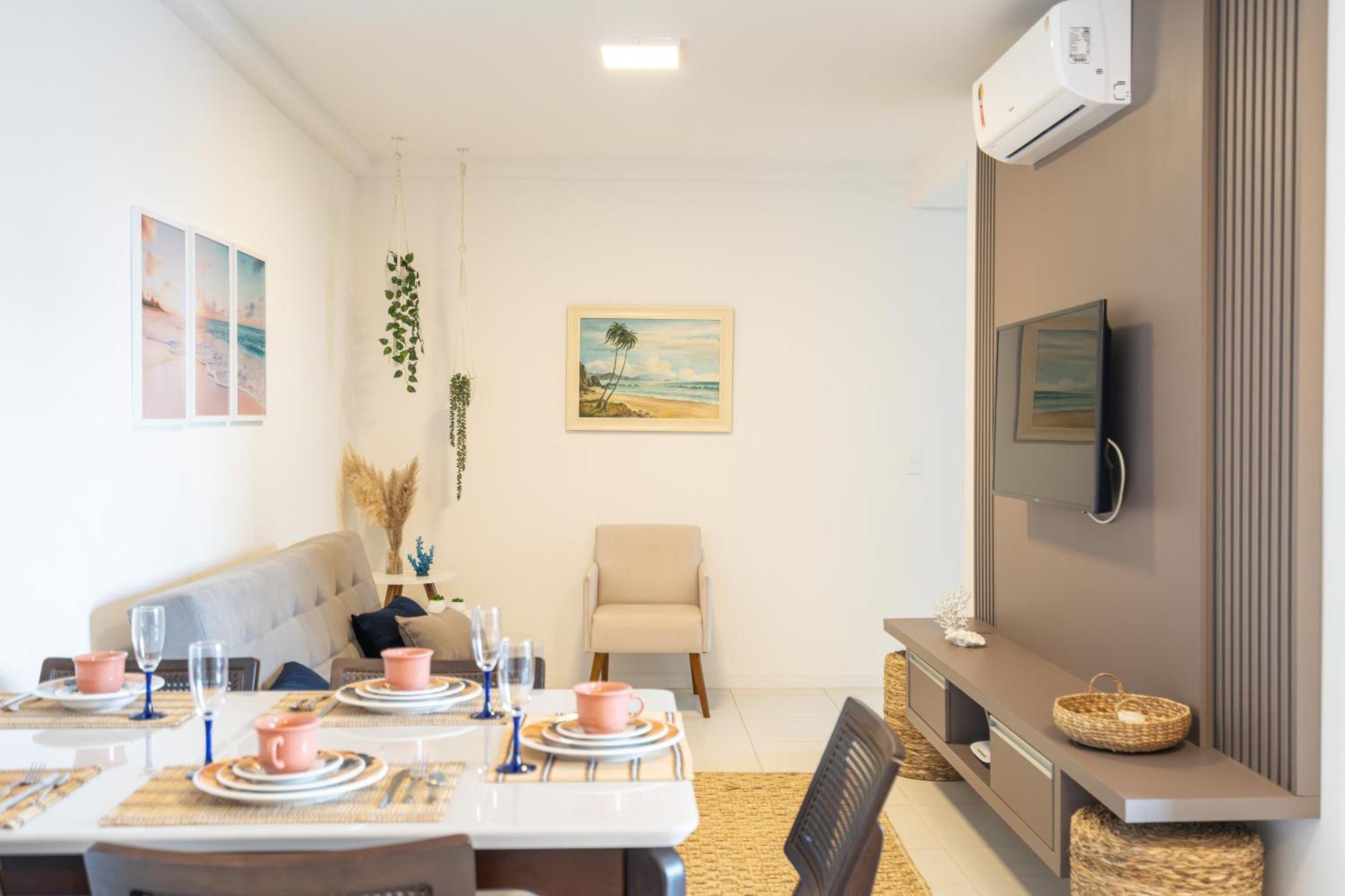 Apartamentos Completos A 15Min Beto Carreiro Com Wi-Fi Churrasqueira Em Condominio Com Piscina Portaria 24H Ideal Para Familia Piçarras Rum bild